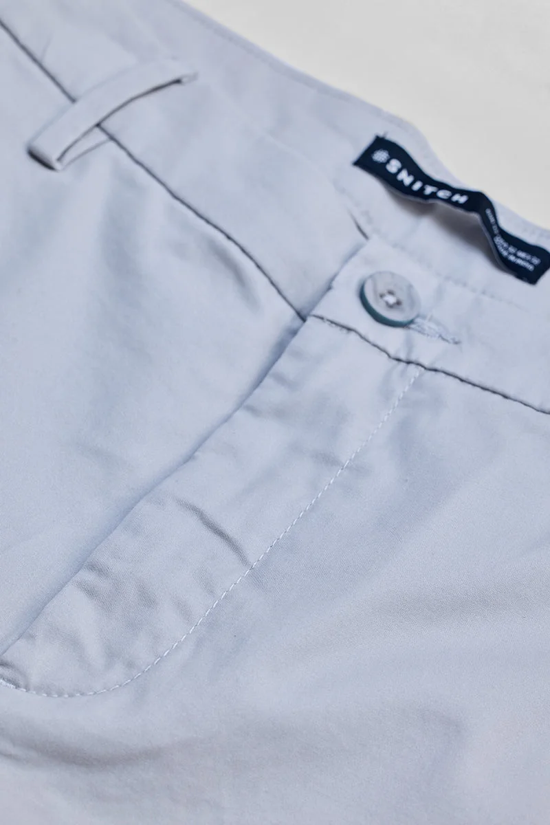 سنيتش Light Grey Slim Fit Trousers